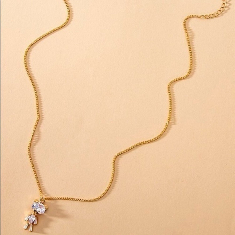 3/$30 💛 Rhinestone Teddy Bear Necklace